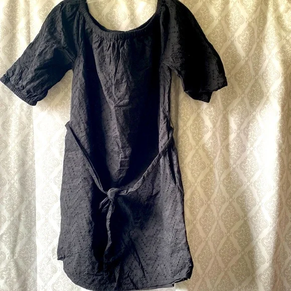 gap eyelet shirt dress Gap Mint Floral Eyelet Collared Button-down Short Sleeve Shirt Dress XS
